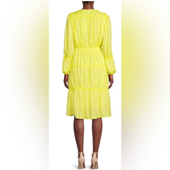 T TAHARI Cinched Waist Tiered Midi Dress, XL - Picture 2 of 11